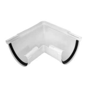 PVC Gutter Corner External 1/2 Round 90° Deg